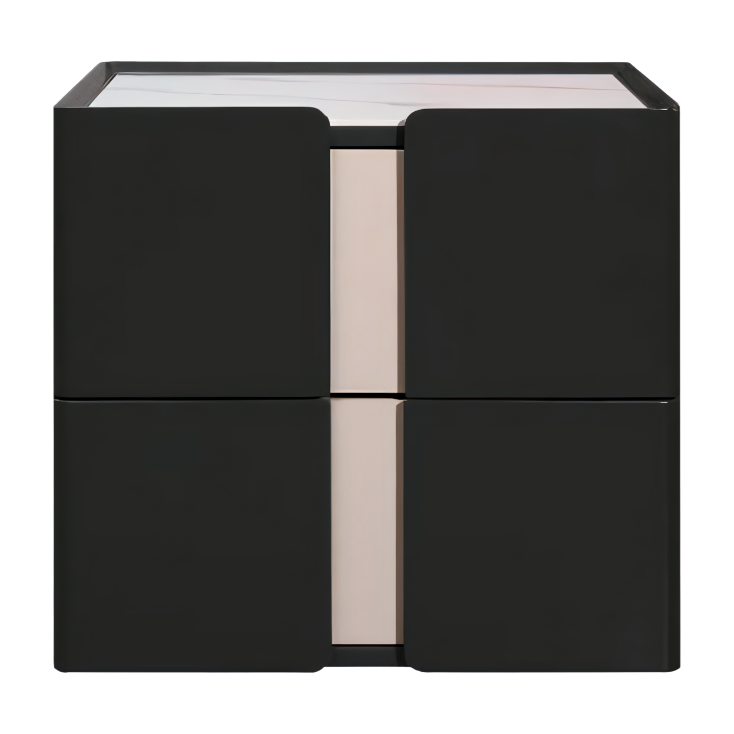 Italian Minimalism Luxury Modern Bedroom Night Stand with Drawers,Black color PLS708