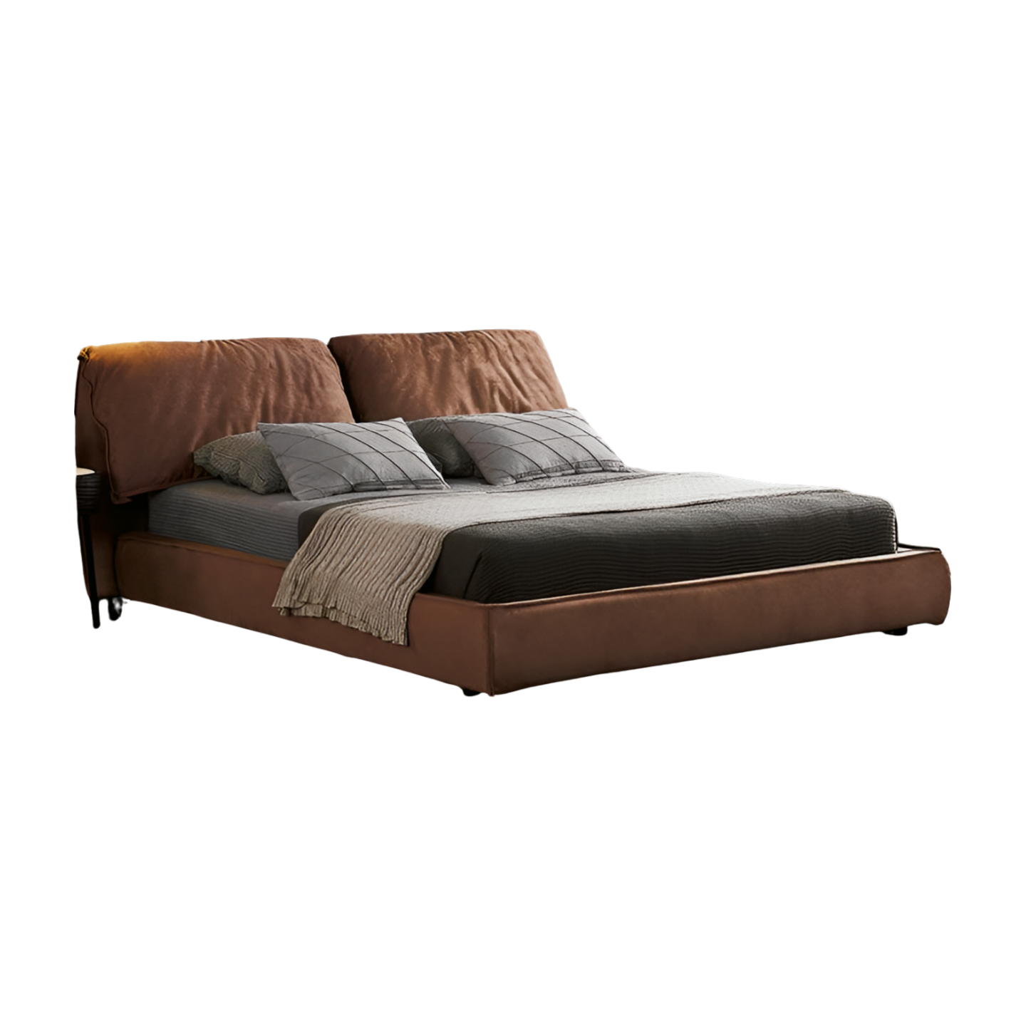 Italian Minimalism High Quality Luxury Bedroom Furniture leather Bed 1500/1800*2000m BG01