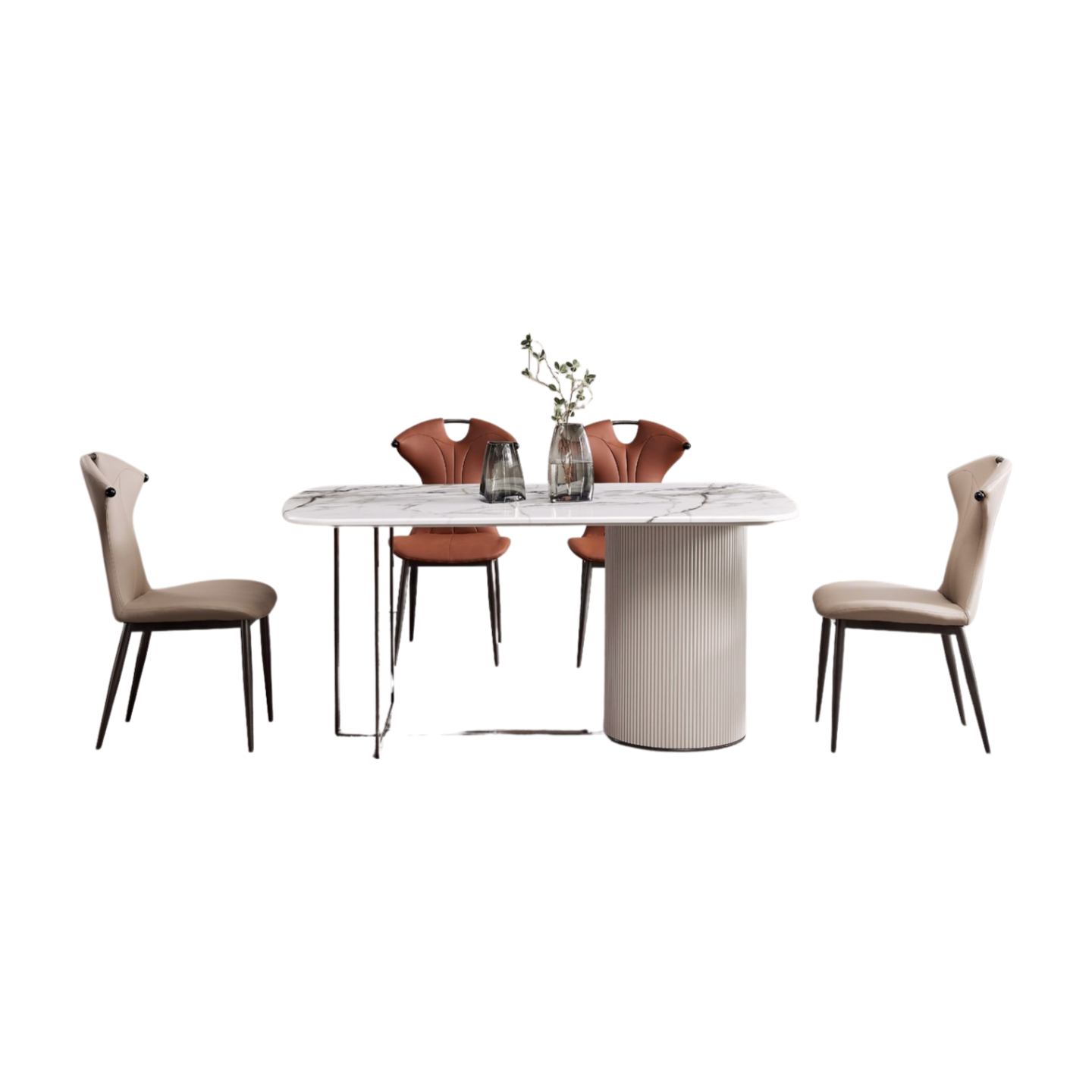 Italian Minimalism Square Dining Room Table Luxury Modern Dining Room Set SNM2278