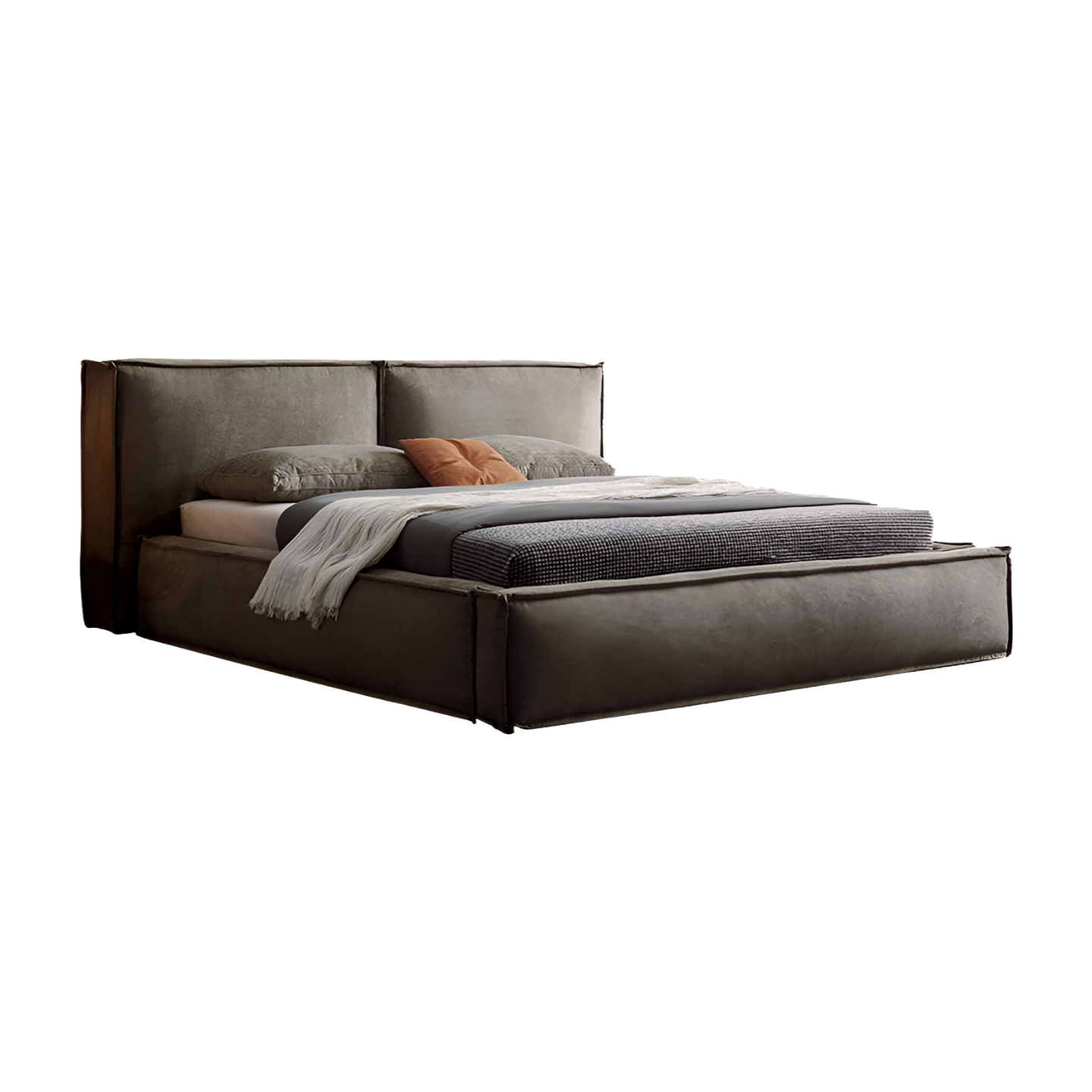 Italian Minimalism High Quality Luxury Bedroom Furniture leather Bed 1500/1800*2000m BG02