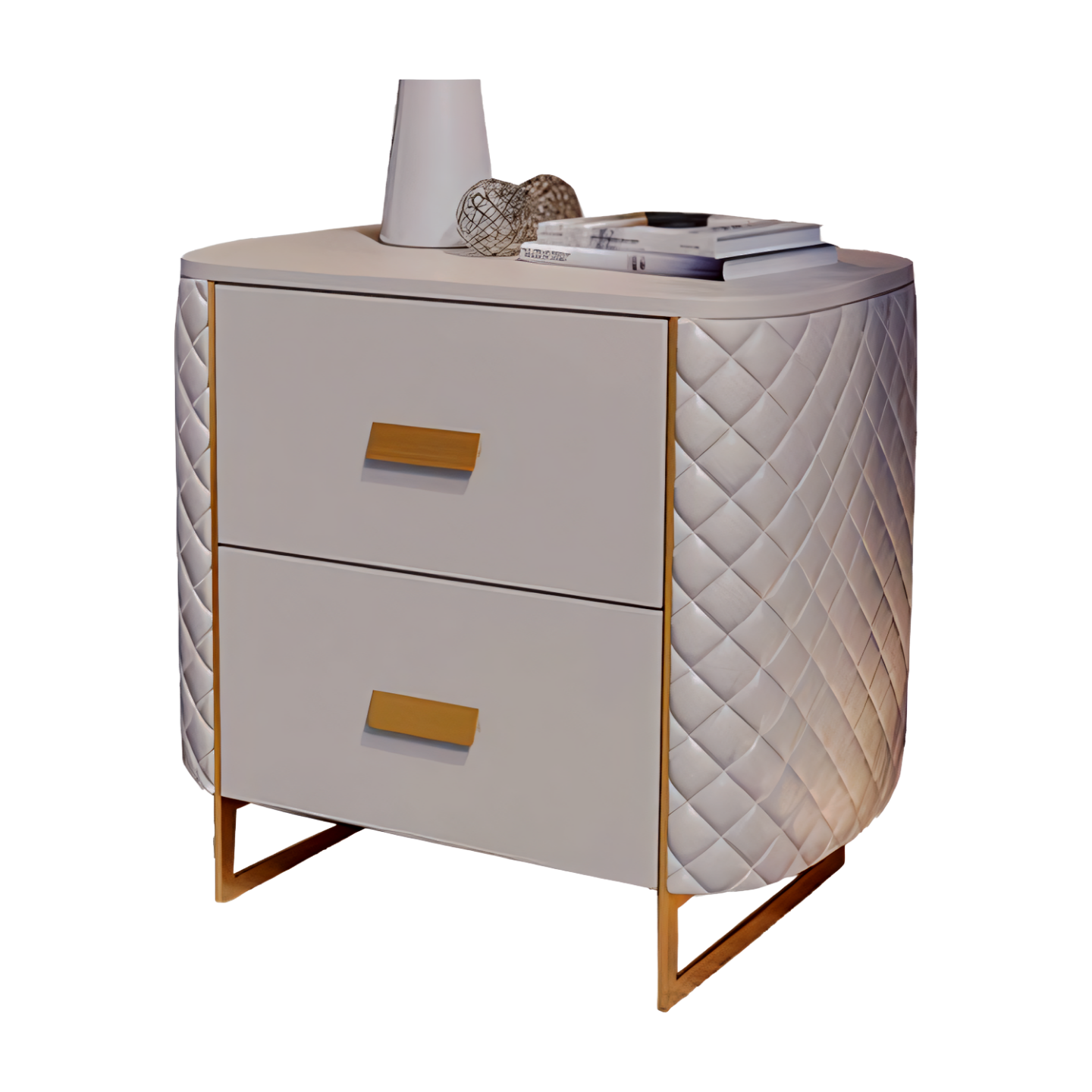 Italian Minimalism Luxury Modern Bedroom Night Stand with Drawers PLS24